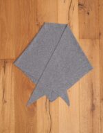 Wool Blend Knitted Scarf Grey