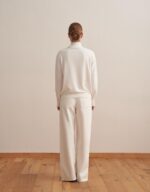 Turtleneck Knit Sweater Ecru - Image 2